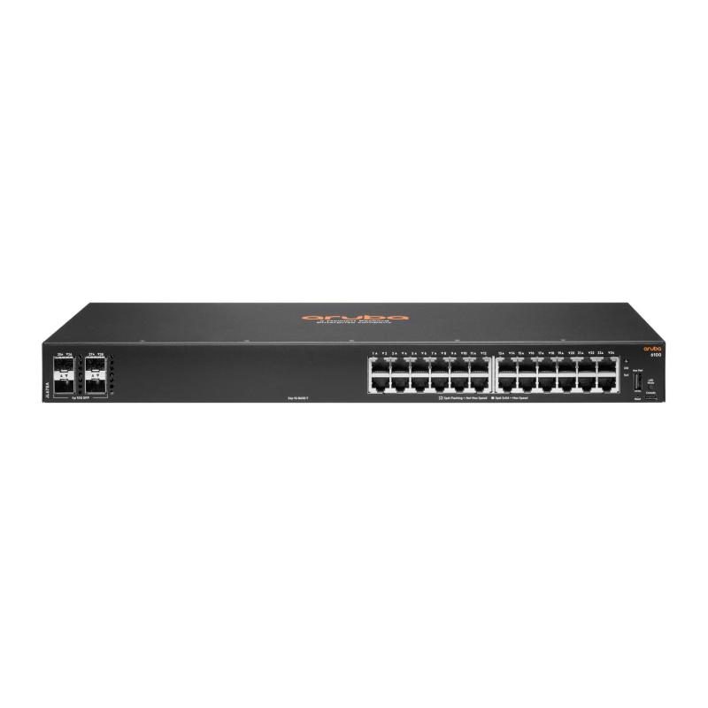 Switch gestito L3 24 x 10/100/1000 + 4 x 1 Gigabit/10 Gigabit SFP+ montabile su rack - HPE Aruba 6100 24G 4SFP+