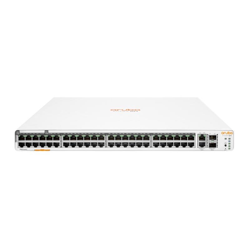 Switch gestito L2 48 x 10/100/1000 + 2 x 10 Gigabit SFP+ + 2 x 100/1000/10GBase-T PoE 600 W - HPE Aruba Instant On 1960 48G