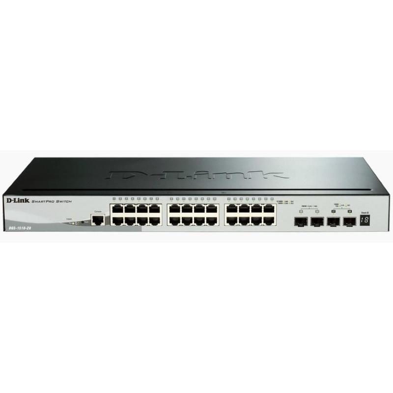 Switch 24 x RJ-45 + 4 x SFP+ - D-Link DGS-1510-28X