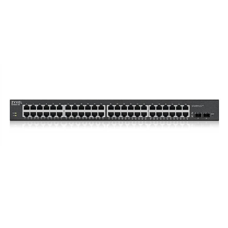 Switch gestito L2 Gigabit Ethernet 10/100/1000 con PoE nero - Zyxel GS1900-48HPv2