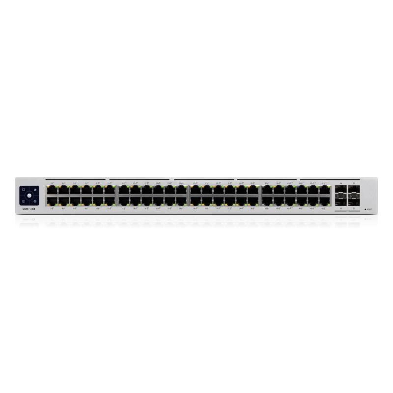 Switch gestito L2/L3 48 porte gigabit 40 PoE+ e 8 PoE++ (600 W) 4 porte SFP+ montabile a rack - Ubiquiti USW-Pro-48-PoE-EU