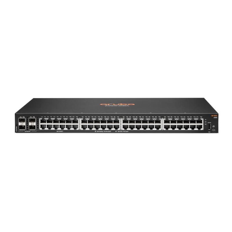 Switch gestito L3 48 x 10/100/1000 + 4 x 1 Gigabit/10 Gigabit SFP+ montabile su rack - HPE Aruba 6100 48G 4SFP+