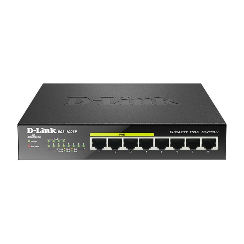 Switch 8 LAN 10/100/1.000Mbps - D-Link DGS-1008P
