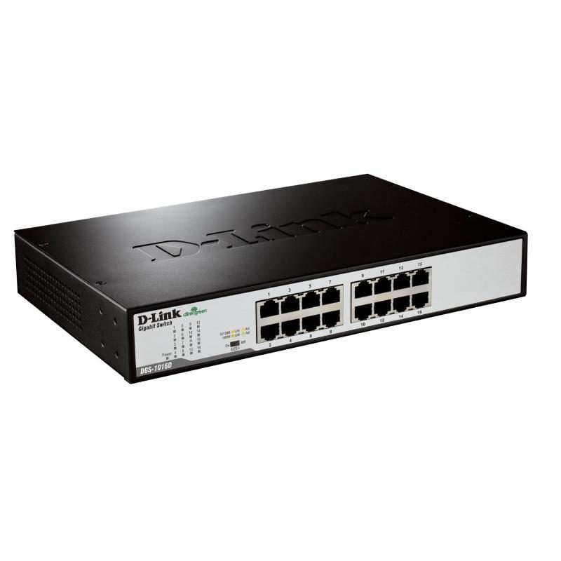 Switch 16 porte RJ-45 10/100/1000Mbps - D-Link DGS-1016D