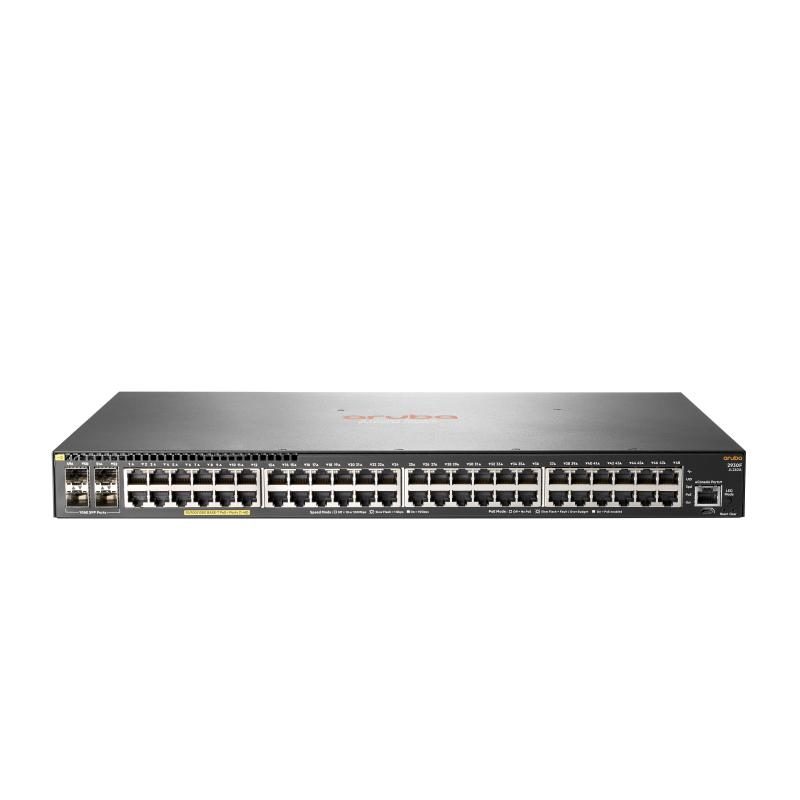 Switch gestito L3 48 x 10/100/1000 (PoE+) + 4 x Gigabit SFP (uplink) PoE+ 370 W rack - HPE Aruba 2930F 48G PoE+ 4SFP