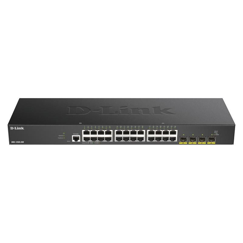 Switch 28 porte layer 2-3 smart managed gigabit nero - D-Link DGS-1250-28X-E