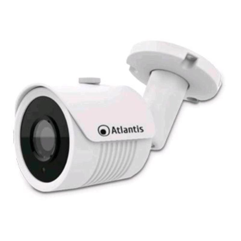 Videocamera IP PoE bullet bianca 5MP sensore CMOS 1/2.8 ottica fissa 36mm - Atlantis