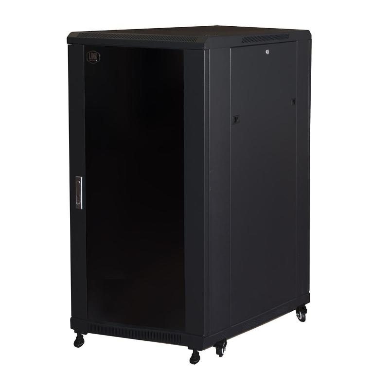 Armadio rack per reti 19 pollici 22U 1166x600x800mm nero - Link LK1922U68N