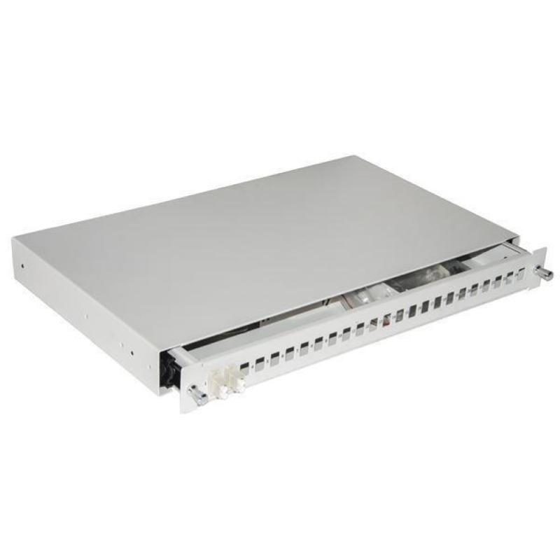 Cassetto fibra ottica 24 porte per adattatori LC duplex 1 unità per rack 19 pollici grigio - Link