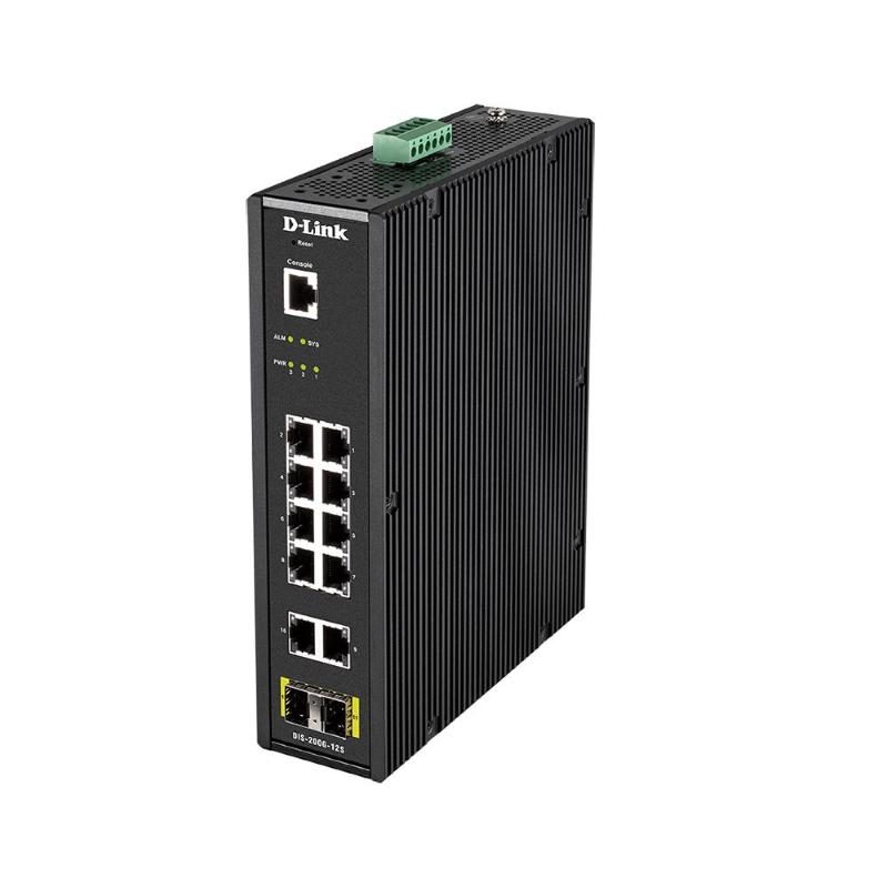 Switch 12 porte gestito L2 gigabit 10 x 10/100/1000BASE-T + 2 x SFP - D-Link DIS-200G-12S