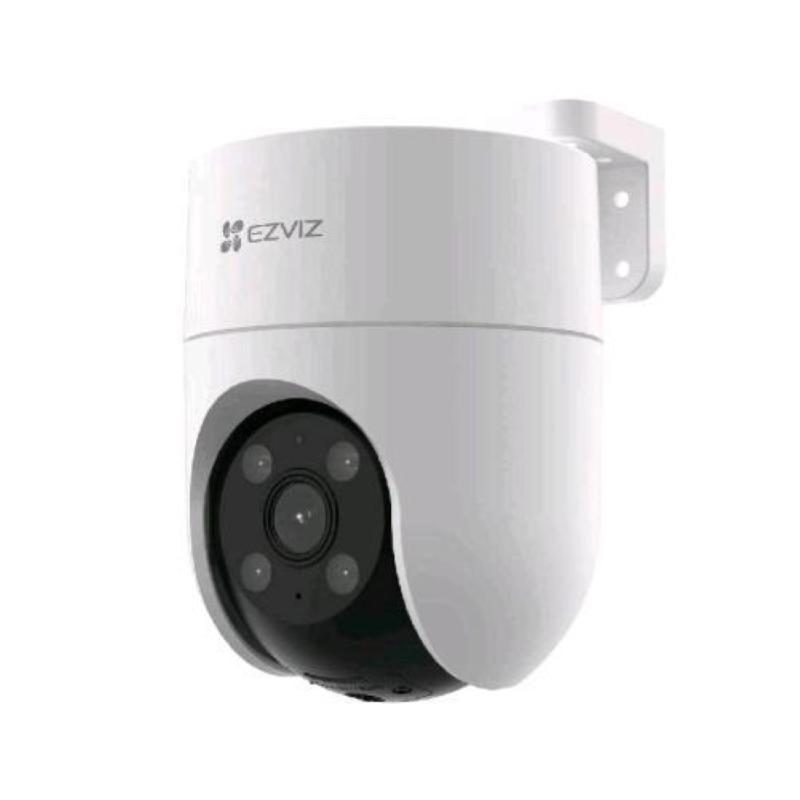 Telecamera di sicurezza IP a torretta Wi-Fi esterno/interno motorizzata auto tracking e difesa attiva 3MP bianco - EZVIZ H8C