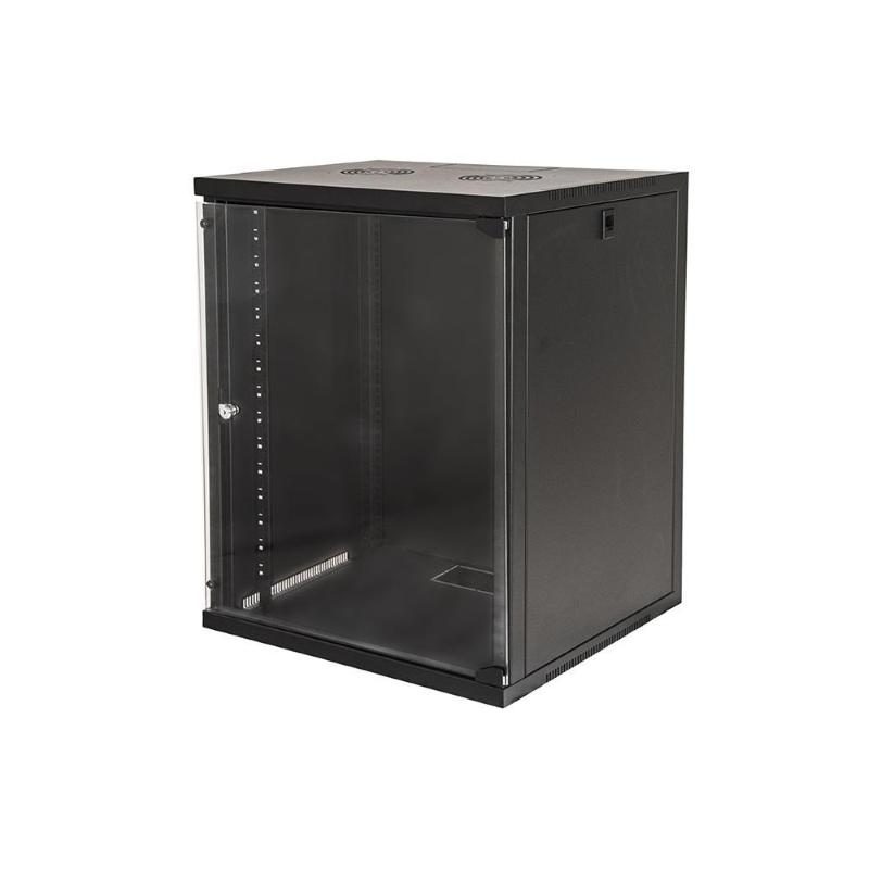 Armadio rack 19 pollici 15 unità da muro (A) 750 x (L) 540 x profondità 600 mm nero - Link