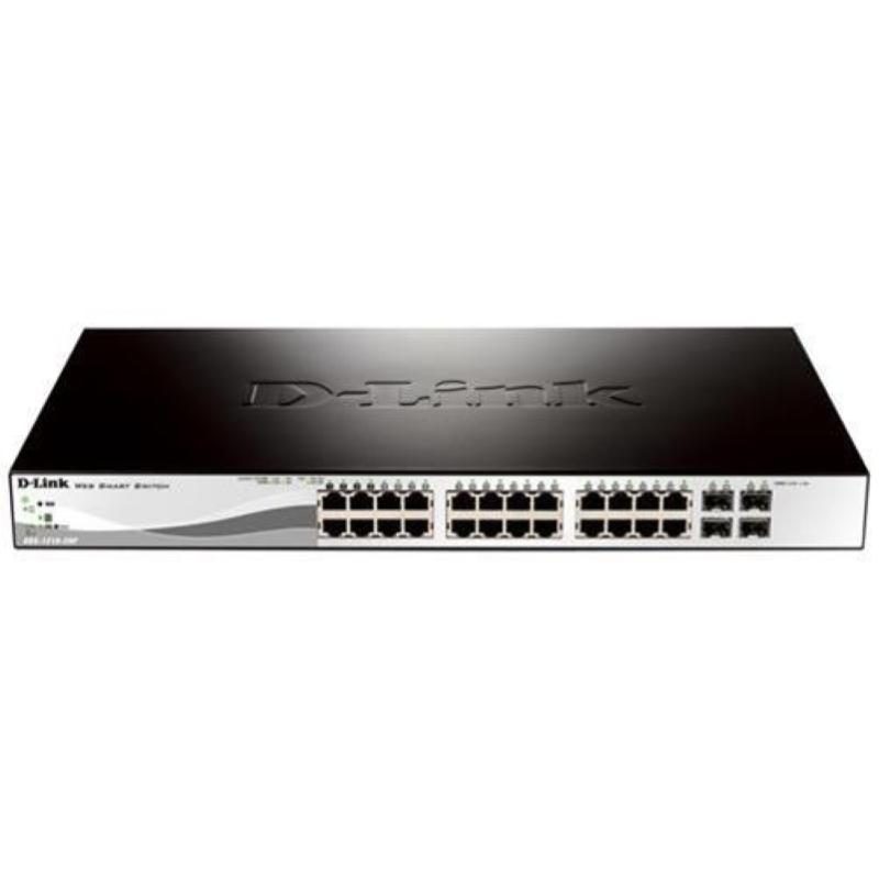 Switch gestito L2 24 x 10/100/1000 (PoE) + 4 x Gigabit SFP montabile su rack - D-Link DGS-1210-28P