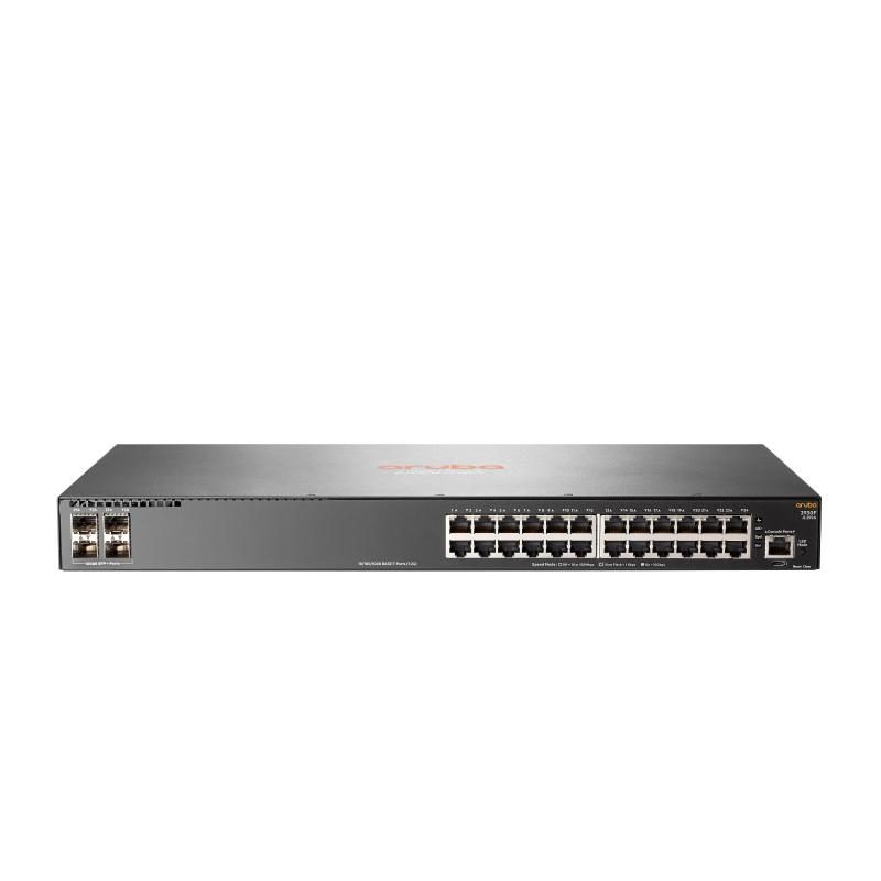 Switch L3 gestito 24 x 10/100/1000 + 4 x Gigabit SFP (uplink) montabile su rack - HP Aruba 2930F 24G 4SFP