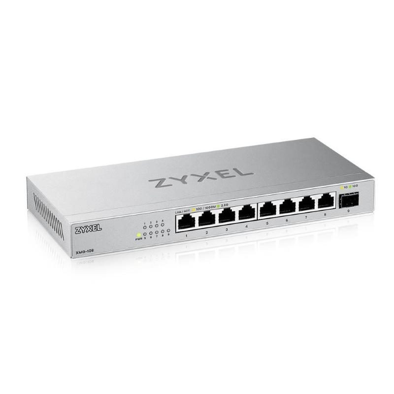 Switch non gestito 8 porte 2.5G Ethernet (100/1000/2500) argento - Zyxel XMG-108