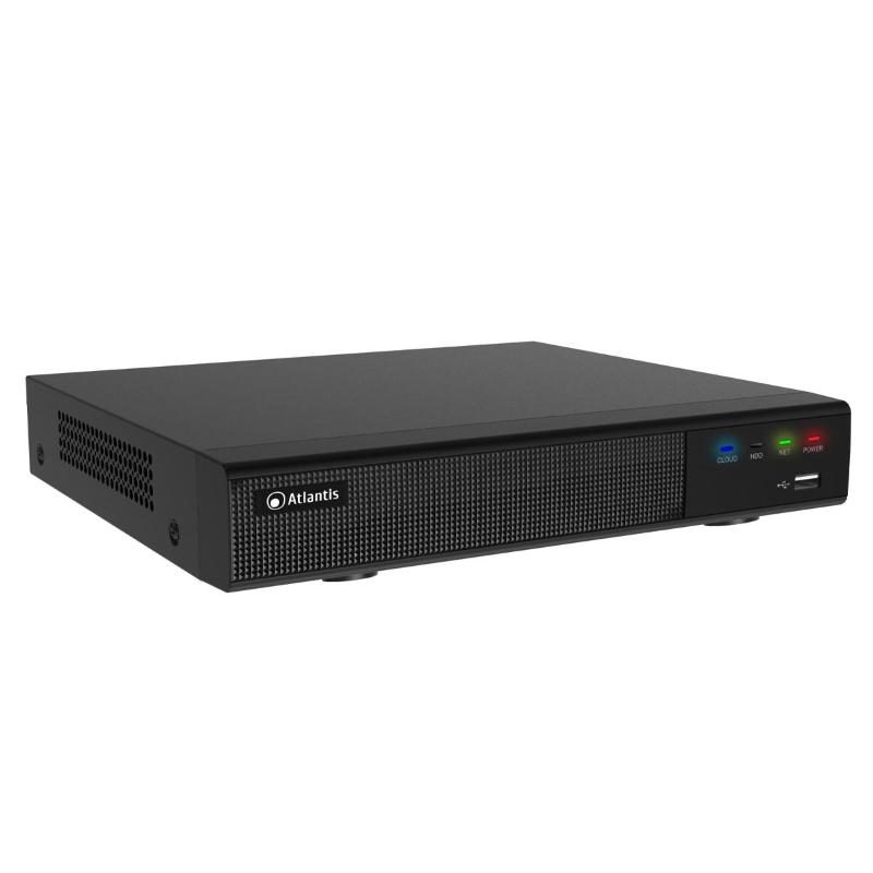Videoregistratore NVR 9 canali di cui 4 PoE, 8 Mpx 25 fps, switch 4 porte PoE 45 W, HDMI 4K/VGA - Atlantis A11-NVR0904P-AK