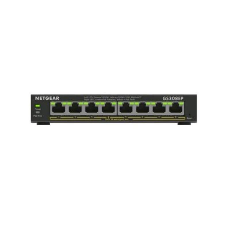 Switch gestito L2/L3 8 x 10/100/1000 PoE+ 62 W desktop - NETGEAR GS308EP-100PES