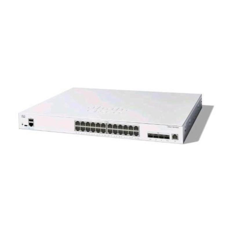 Switch gestito L3 24 x 10 Gigabit Ethernet + 4 x combo 10 Gigabit SFP+/RJ-45 bianco, rack - Cisco Catalyst C1300-24XT