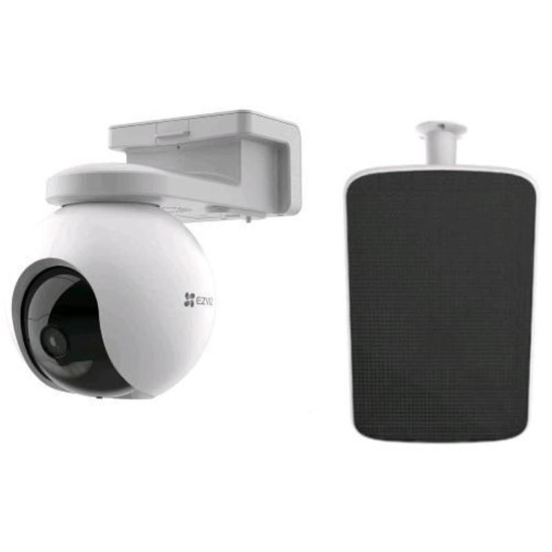 Kit telecamera motorizzata da esterno a batteria ricaricabile 4 Mpx con pannello solare di alimentazione - EZVIZ HB8