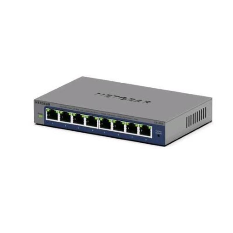 Switch di rete non gestito L2/L3 8 porte LAN RJ-45 10/100/1.000 Mbps grigio - NETGEAR GS108Ev4