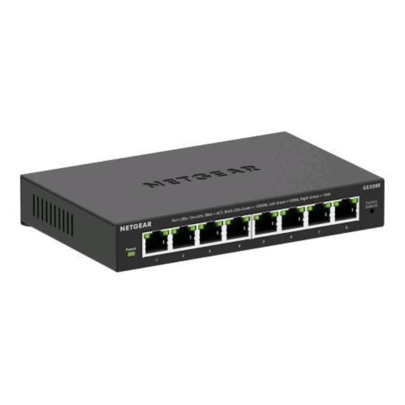Switch di rete L3 lite 8 porte LAN 10/100/1.000 Mbps nero - NETGEAR GS308E-400EUS