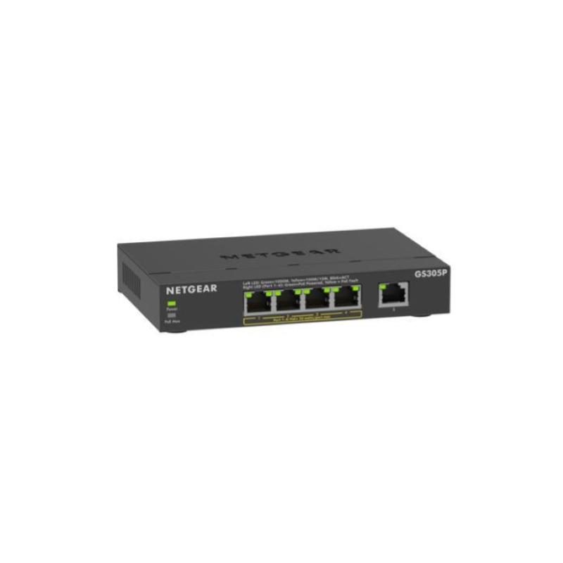 Switch non gestito 5 porte Gigabit PoE+ 63 W - NETGEAR GS305P-300EUS