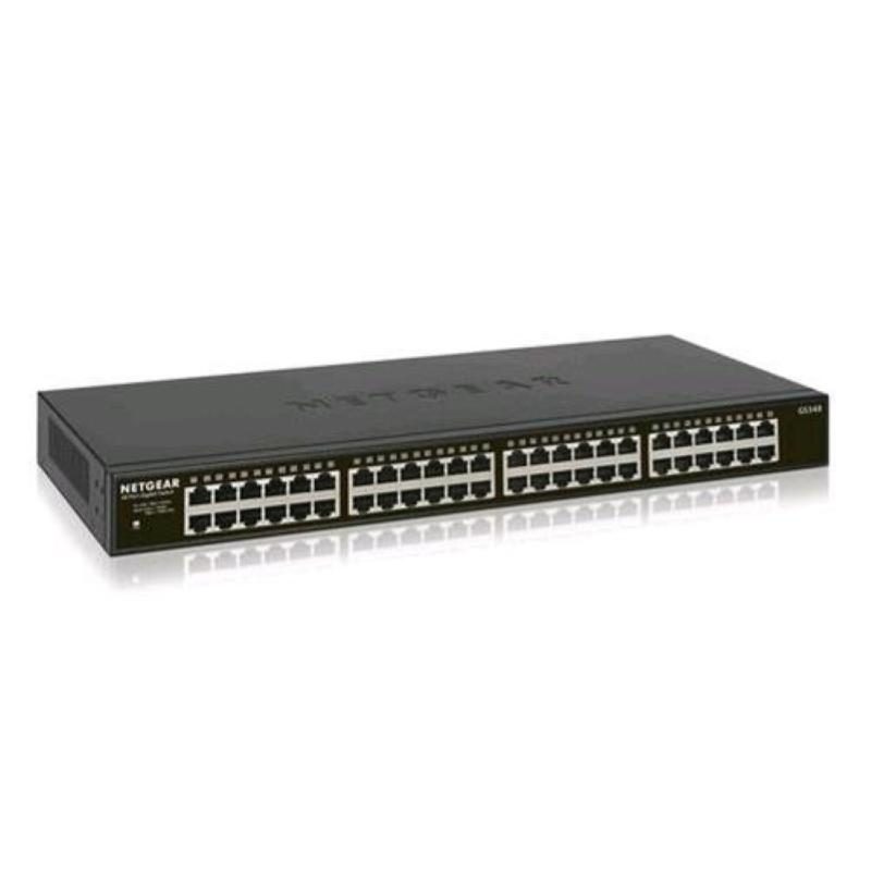 Switch 48 porte non gestito Gigabit Ethernet (10/100/1000) nero 1U - NETGEAR GS348-100EUS