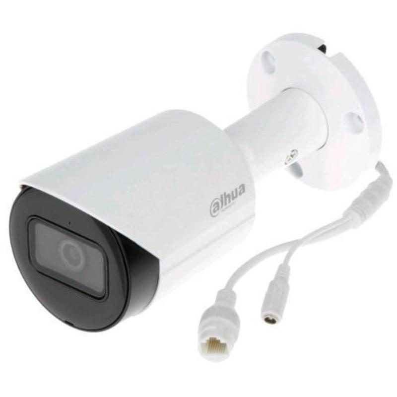Telecamera IP bullet 4 Mpx 3,6 mm Starlight IR 30 m IP67 H.265+ DC12V/PoE con microfono bianca - Dahua