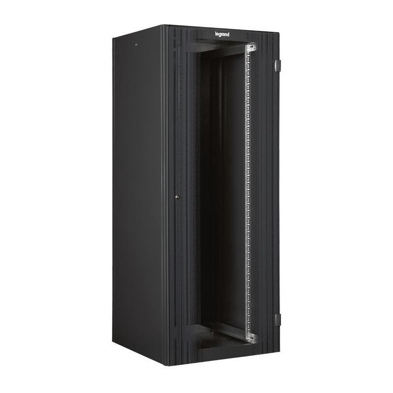 Armadio rack da pavimento 33U 1626x600x600 con porta in vetro e 2 montanti anteriori RAL 7016 - Legrand