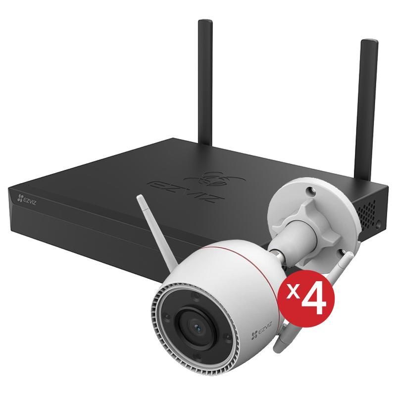 Kit sicurezza Smart Home con NVR X5S 8 canali + 4 telecamere Wi-Fi H3C 2K - EZVIZ CS-BW3844