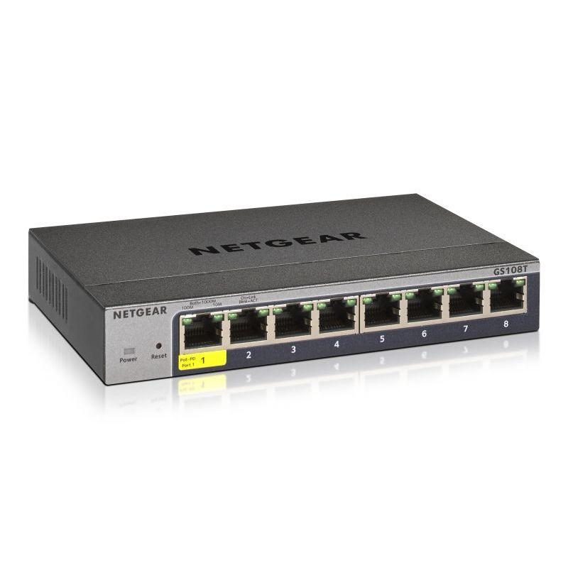 Switch 8 porte Gigabit Ethernet (10/100/1000) grigio - Netgear GS108T-300PES