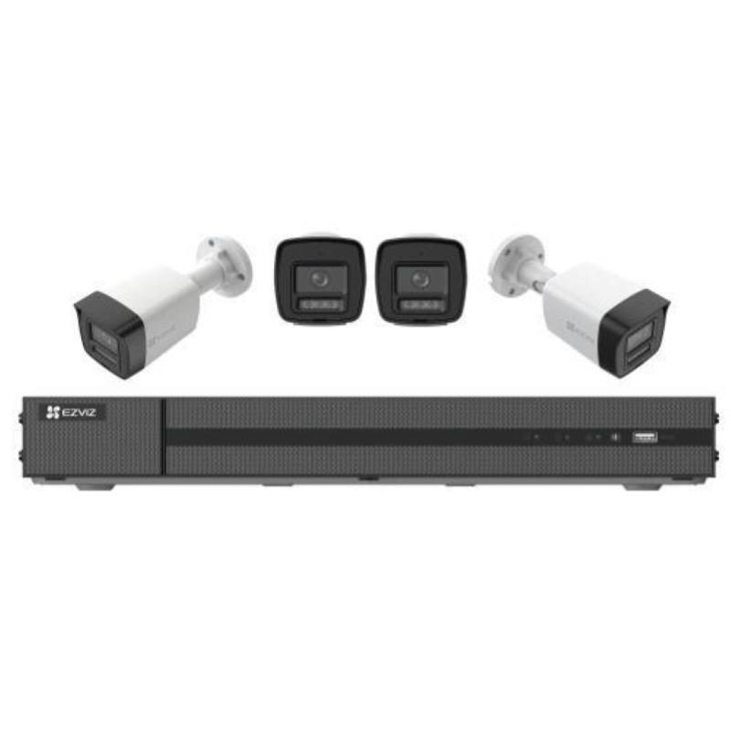 Kit NVR PoE 4K per telecamere IP fino a 8 canali, visione notturna a colori - EZVIZ X5K+H3K