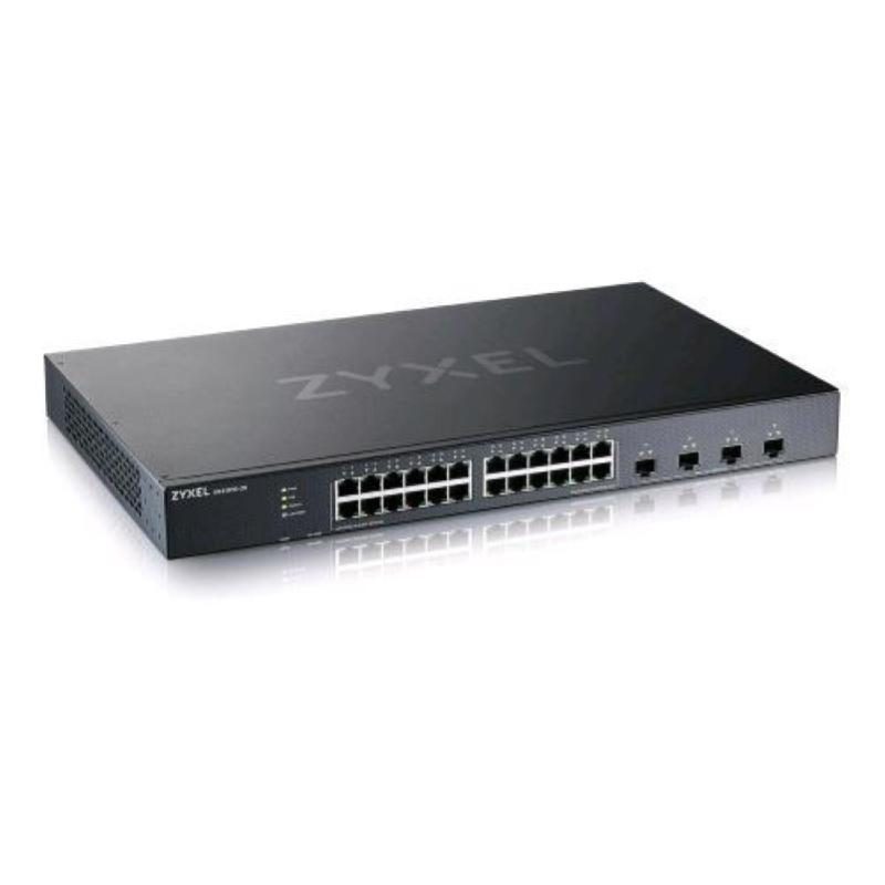 Switch di rete nero 24 porte Gigabit 4 porte 10GbE SFP+ IPv6 VLAN - Zyxel XGS1935-28