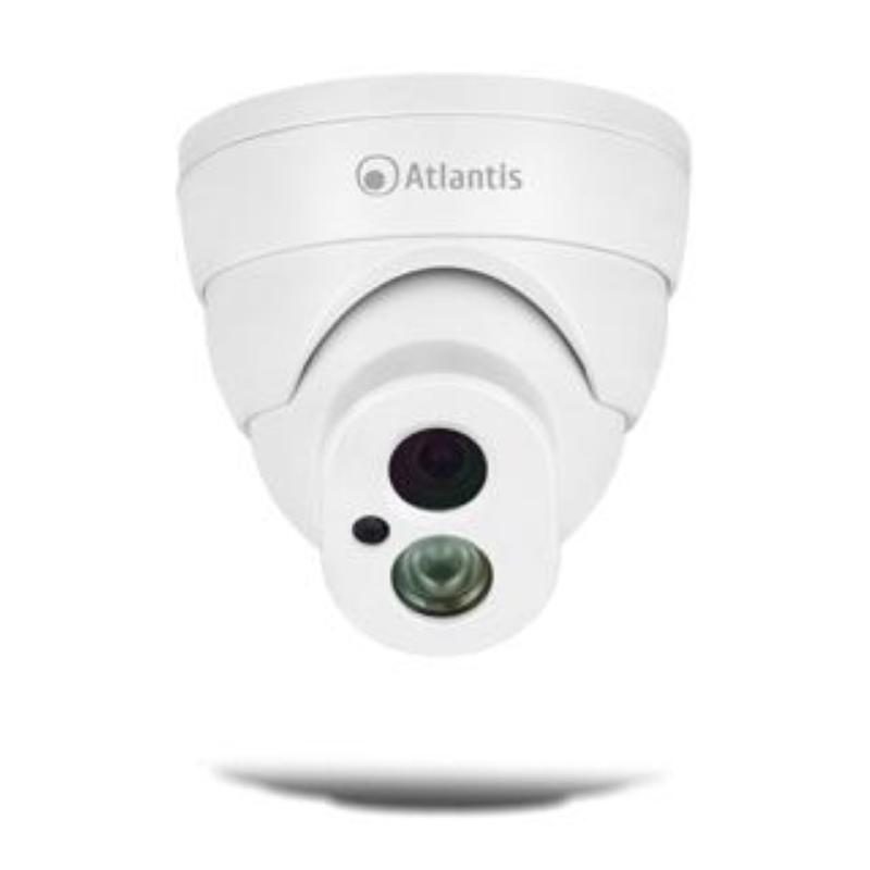Videocamera IP dome bianca 4 Mpixel PoE sensore 1/2.8 CMOS 2520x1520 ottica fissa IR cut IP66 - Atlantis Land A11-905A-DP