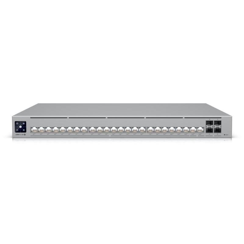 Switch 24 porte LAN Gigabit di cui 16 PoE, budget 600 W, + 2 porte 1/10G SFP+ L3 - Ubiquiti USW-Pro-HD-24-PoE-EU