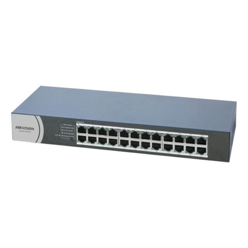 Switch 24 porte LAN Gigabit 10/100/1000 Mbps RJ45 rack 19 pollici con case metallico - Hikvision DS-3E0524R-O