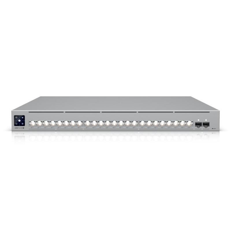 Switch 48 porte PoE+++ Gigabit L3, 16 porte 10GbE (8 porte 2.5GbE PoE+++), 2 SFP28 25G, PoE 720 W - Ubiquiti USW-Pro-XG-24-PoE