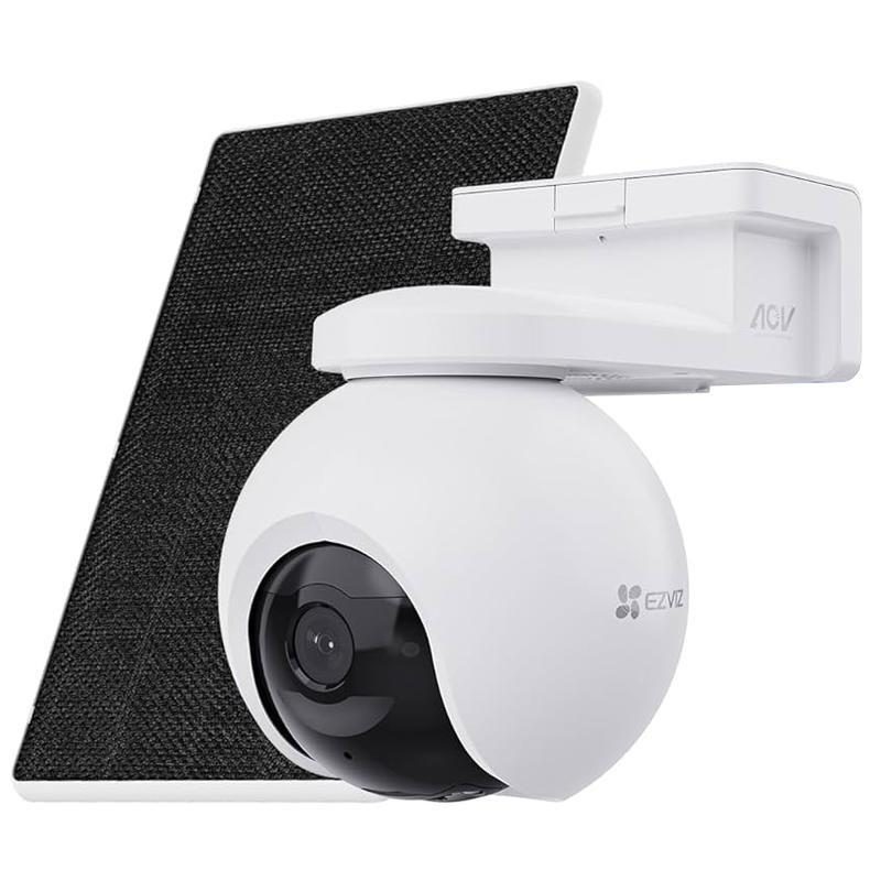 Kit telecamera da esterno motorizzata a batteria + pannello solare, modulo 4G + Wi-Fi, 4K, GPS integrato - EZVIZ EB8 Pro 4G