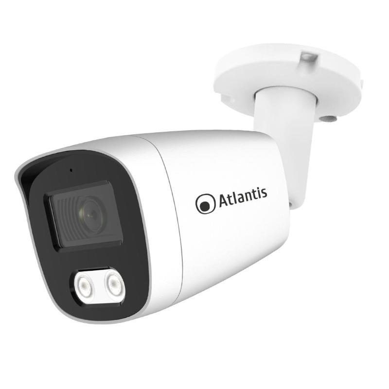 Videocamera IP bullet bianca PoE 5MP sensore IMX335 1/2.8 CMOS ottica fissa 2.8 mm IR cut - Atlantis Land A11-U527S-BP