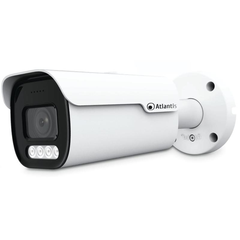 Videocamera IP bullet motorizzata bianca 8MP PoE A/B CMOS 1/2.8 IR cut IP67 - Atlantis Land A11-U827S-BPVM