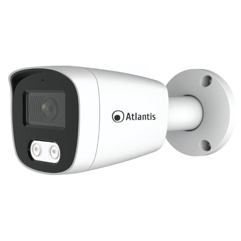 Videocamera IP bullet bianca 8MP PoE A/B sensore 1/2.8 CMOS ottica fissa 2.8 mm IP67 - Atlantis Land A11-U827S-BP