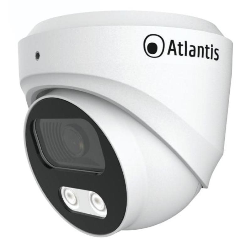Videocamera IP dome bianca 8MP PoE A/B sensore 1/2.8 CMOS ottica fissa 2.8 mm IP67 - Atlantis Land A11-U827S-DP