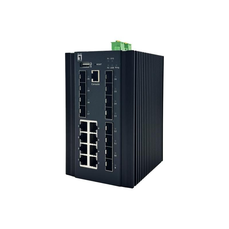Switch di rete gestito L2+ Gigabit Ethernet (10/100/1000) nero - LevelOne IGU-2072