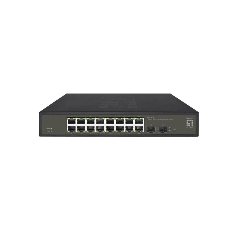 Switch di rete gestito L2 Gigabit Ethernet (10/100/1000) nero - LevelOne GES-2118