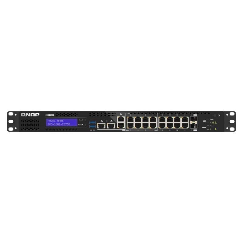 Switch di rete gestito L2 2.5G Ethernet (100/1000/2500) nero, grigio - QNAP QGD-1602-C3758-16G