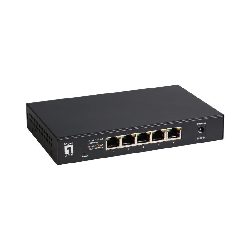 Switch di rete non gestito 2.5G Ethernet (100/1000/2500) nero - LevelOne GEU-0525