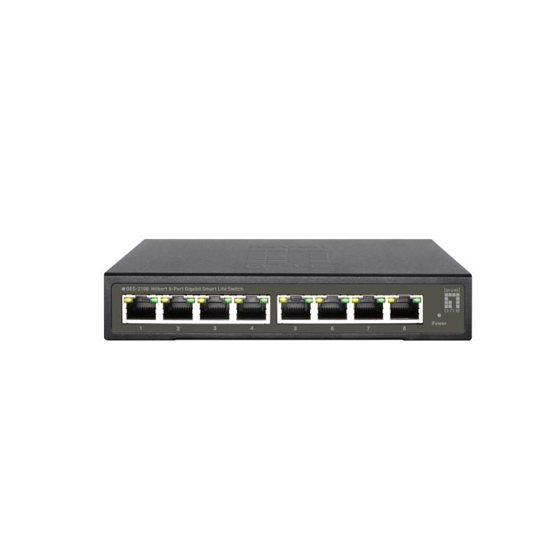 Switch di rete gestito L2 Gigabit Ethernet (10/100/1000) nero - LevelOne GES-2108