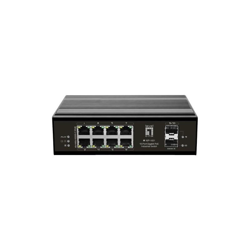 Switch di rete Gigabit Ethernet (10/100/1000) con supporto Power over Ethernet (PoE) nero - LevelOne IGP-1031