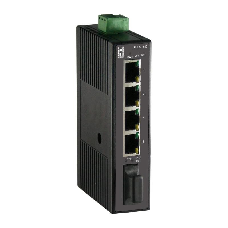 Switch di rete non gestito Fast Ethernet (10/100) nero - LevelOne IES-0510