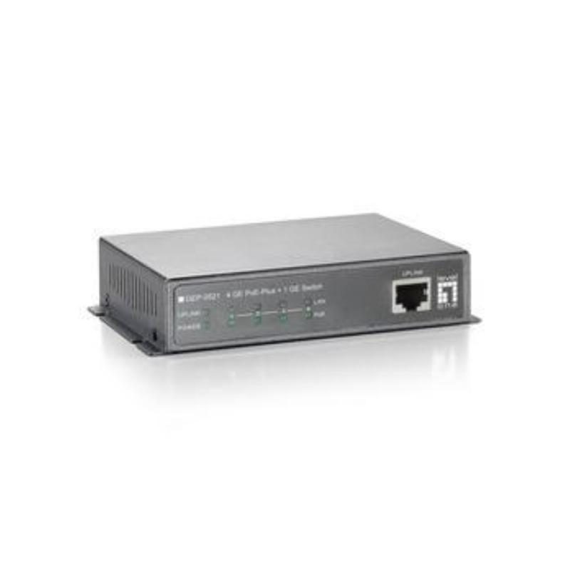 Switch di rete non gestito Gigabit Ethernet (10/100/1000) con supporto Power over Ethernet (PoE) grigio - LevelOne GEP-0521